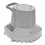 Compact automatic pool cover pump designed to remove standing water from pool covers.